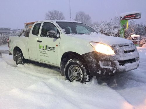 Winter in Nebrandenburg - Entsorgung von Altholz und Aufbereitung von Landschaftspflegematerial